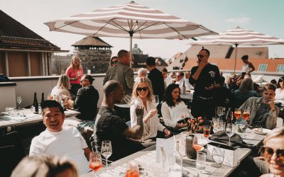 electronic rooftop brunch